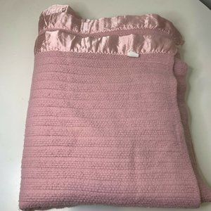 vintage acrylic waffle weave nylon satin trim blan